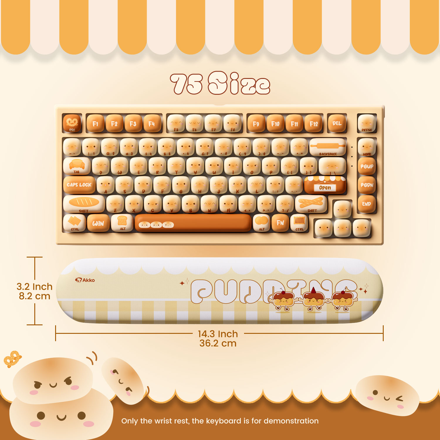 Home Office Keyboard - 아코 푸딩 번즈 키보드 손목 받침대