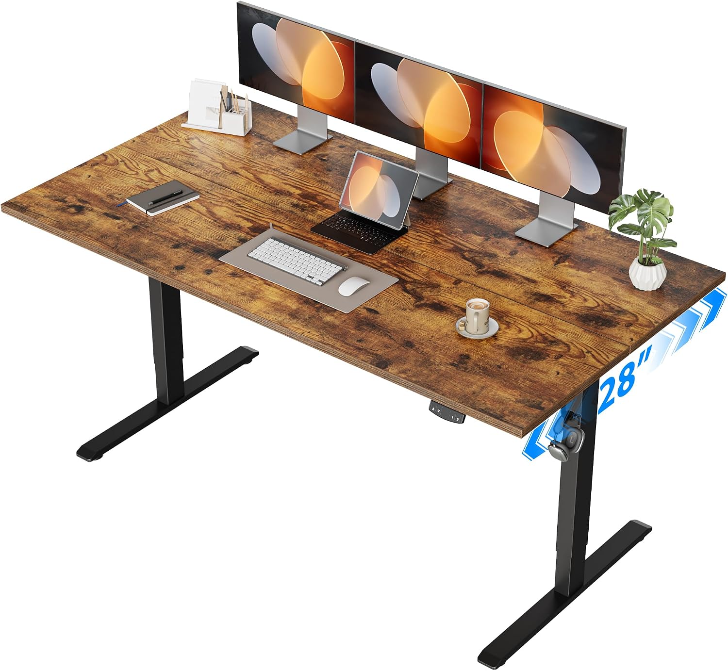 Home Office Work Table - 전동식 스탠딩 데스크, 55 x 28인치