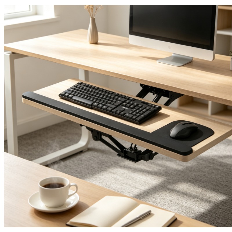 Home Office Keyboard - 책상 아래 슬라이딩 서랍형 키보드 트레이,