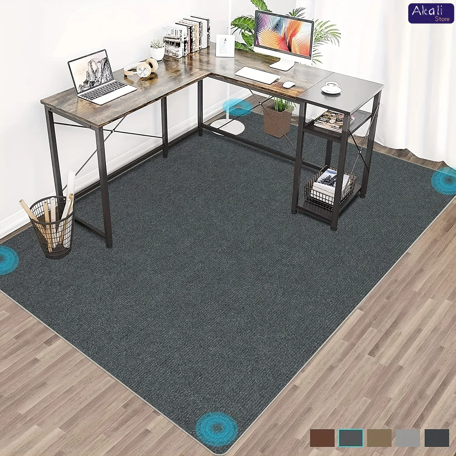 Home Office Rug - 대형 사무실 의자 매트 나무 바닥