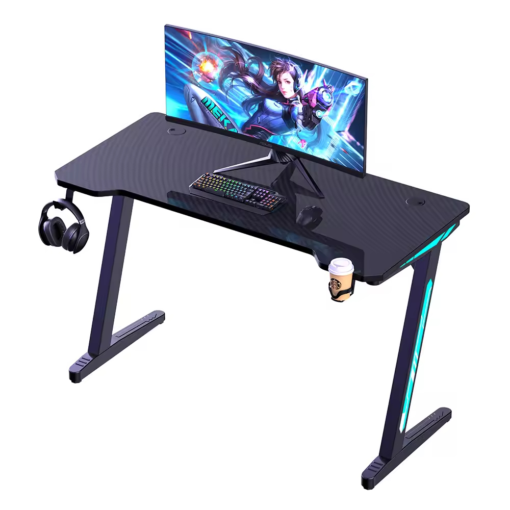 Home Office Work Table - Z자형 게이밍 데스크 47인치 컴퓨터 게임용