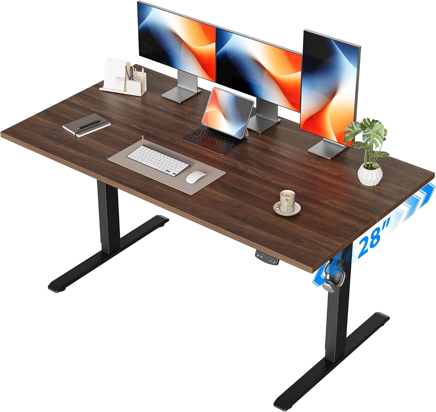 전동식 스탠딩 데스크, 55 x 28인치 높이 조절 책 - Home Office Work Table 리뷰 및 가격