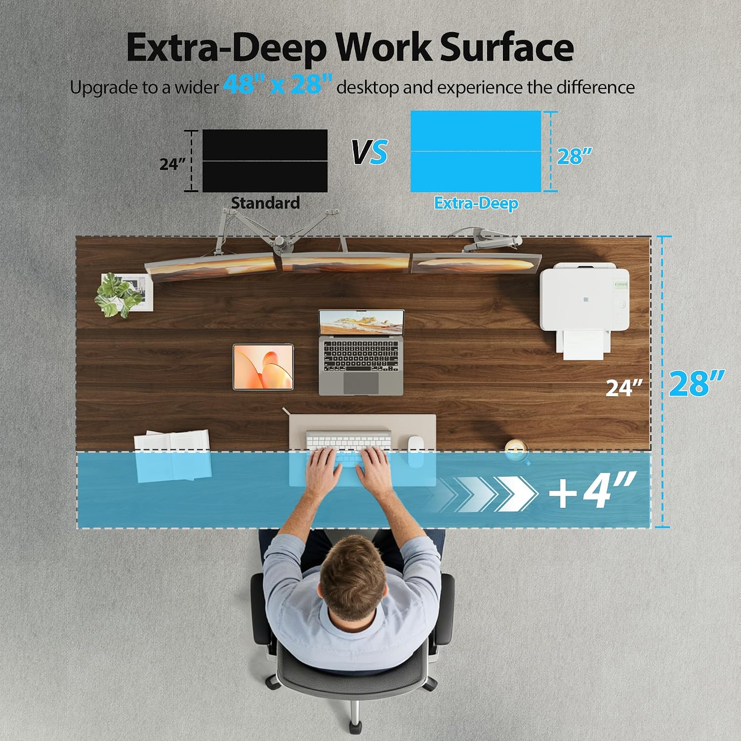 전동식 스탠딩 데스크, 55 x 28인치 높이 조절 책 - Home Office Work Table 리뷰 및 가격