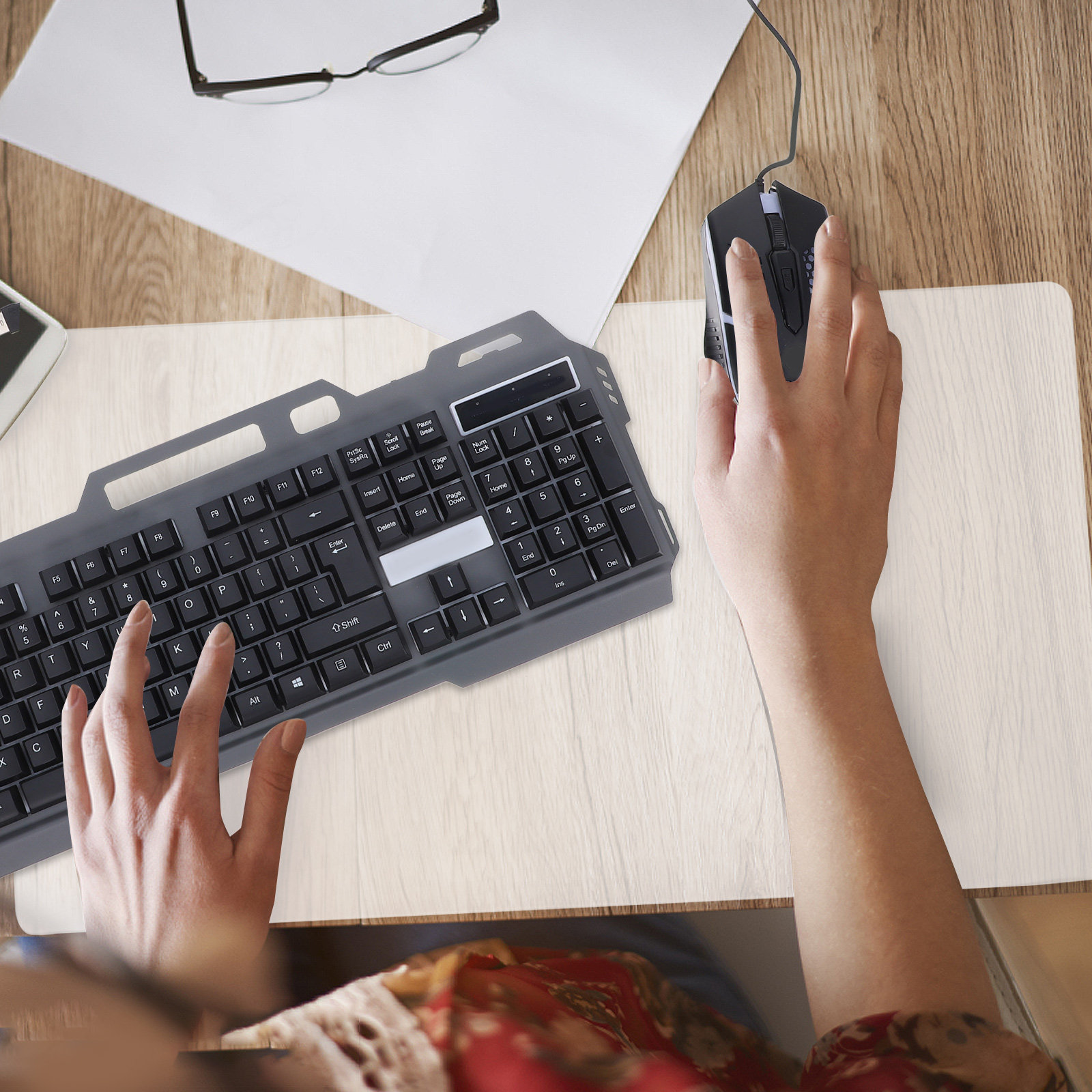 투명한 사각형 테이블 매트, 책상 보호 패드, PVC  - Home Office Keyboard 리뷰 및 가격