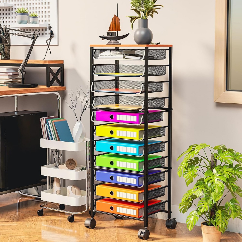 12단 롤링 파일 카트(11개 메쉬 트레이 포함), 레 - Letter Tray Desk 리뷰 및 가격