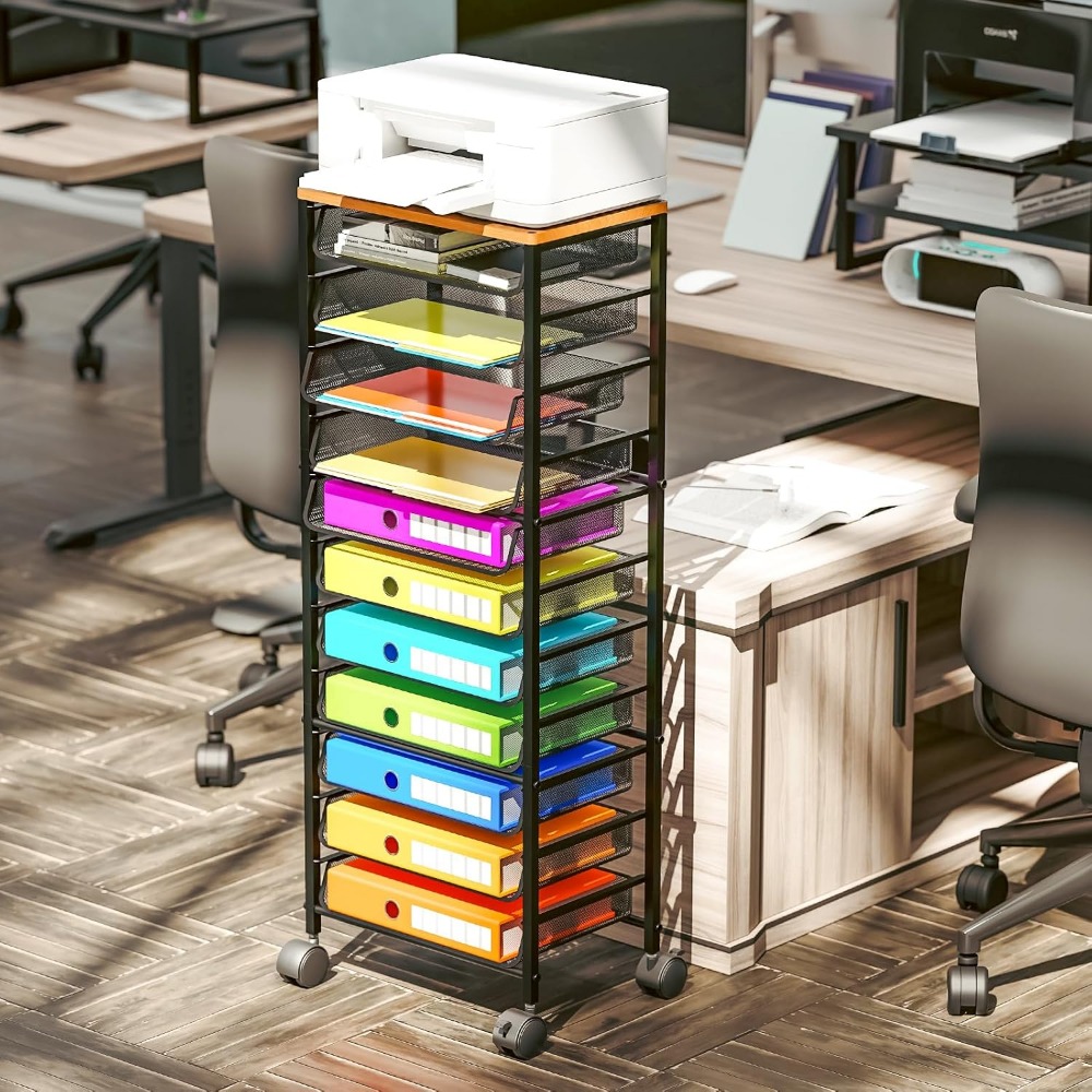 12단 롤링 파일 카트(11개 메쉬 트레이 포함), 레 - Letter Tray Desk 리뷰 및 가격