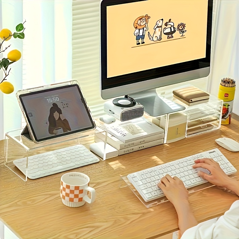 아크릴 키보드 스탠드, 투명한 데스크탑 정리함, 사무실 - Home Office Keyboard 리뷰 및 가격