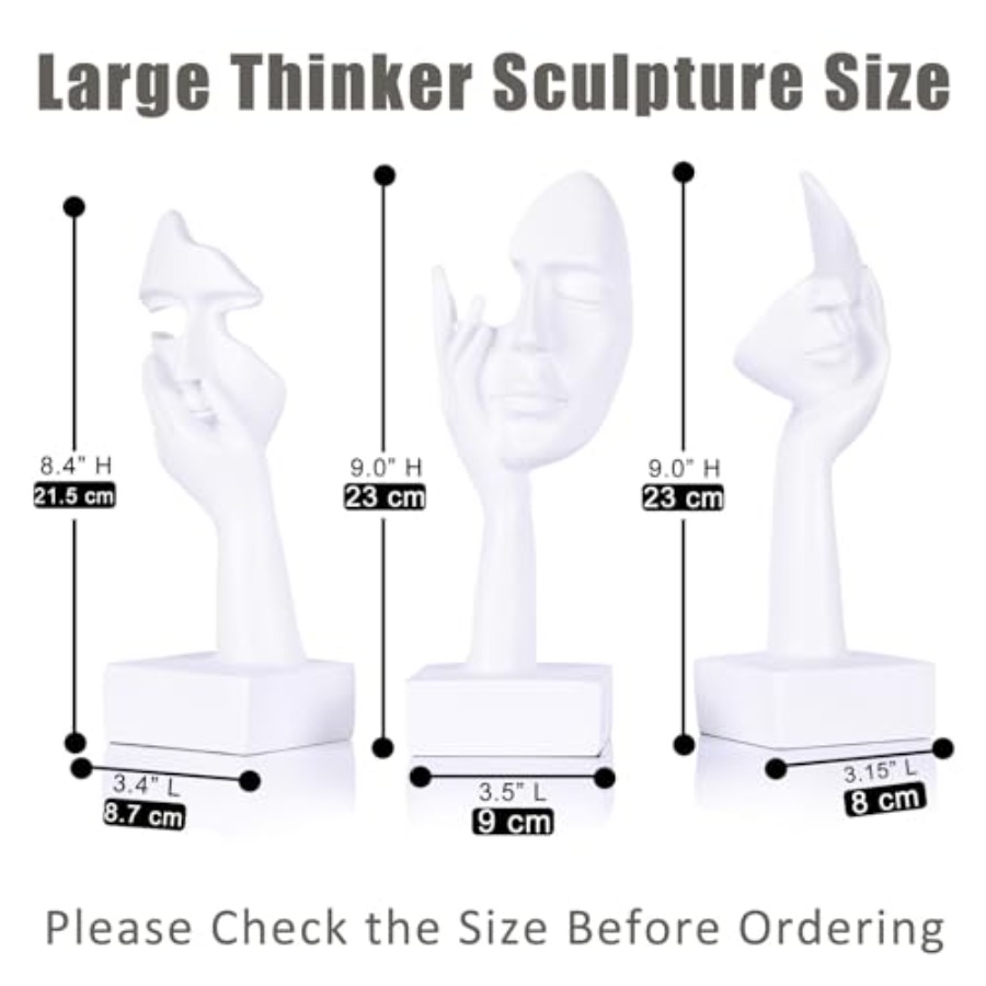 사상가 대형 조각상 세트 - 거실, 침실, 선반, 사무 - Home Office Decor 리뷰 및 가격