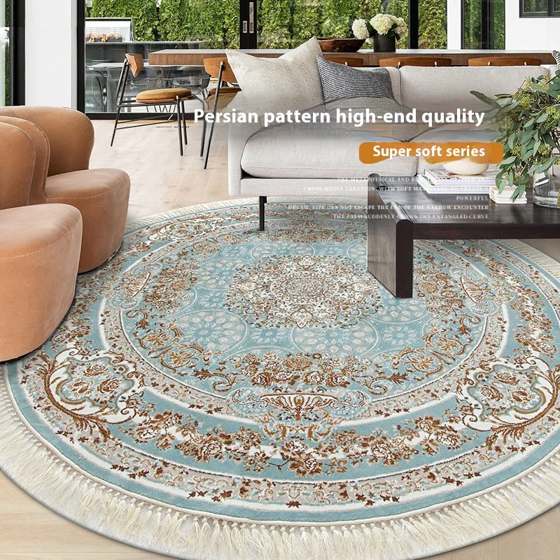 VIKAMA 터키 블루 태슬 카펫, 부드러운 거실 침실 - Home Office Rug 리뷰 및 가격