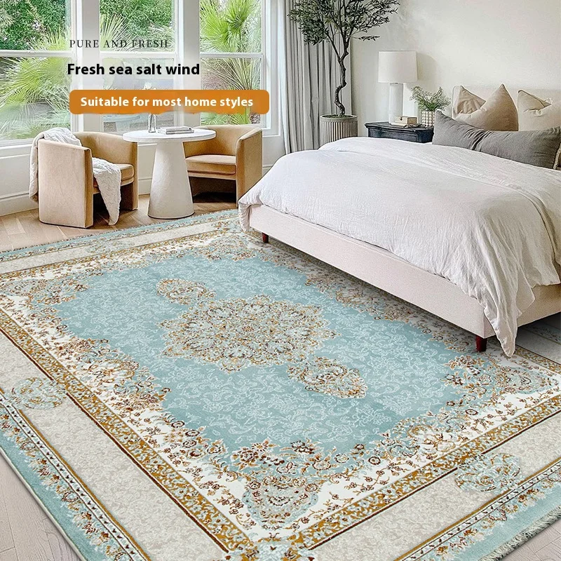 VIKAMA 터키 블루 태슬 카펫, 부드러운 거실 침실 - Home Office Rug 리뷰 및 가격